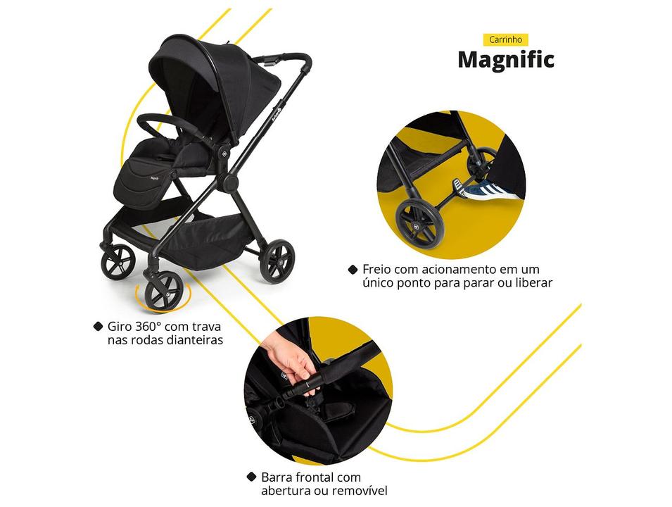 Carrinho de Bebê com Bebê Conforto e Moisés Safety 1st Reversível Magnific  0 a 15kg - 5