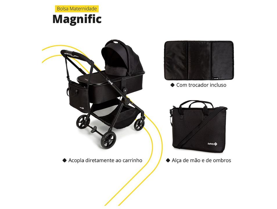 Carrinho de Bebê com Bebê Conforto e Moisés Safety 1st Reversível Magnific  0 a 15kg - 11