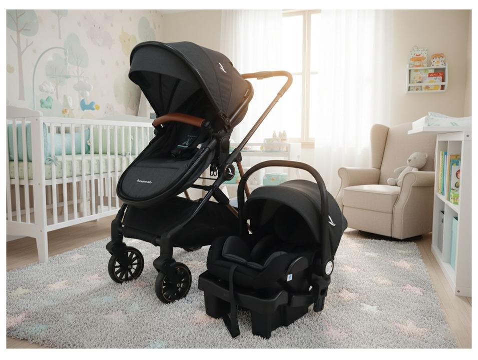 Carrinho de Bebê com Bebê Conforto Premium Baby Florence até 15kg - 1