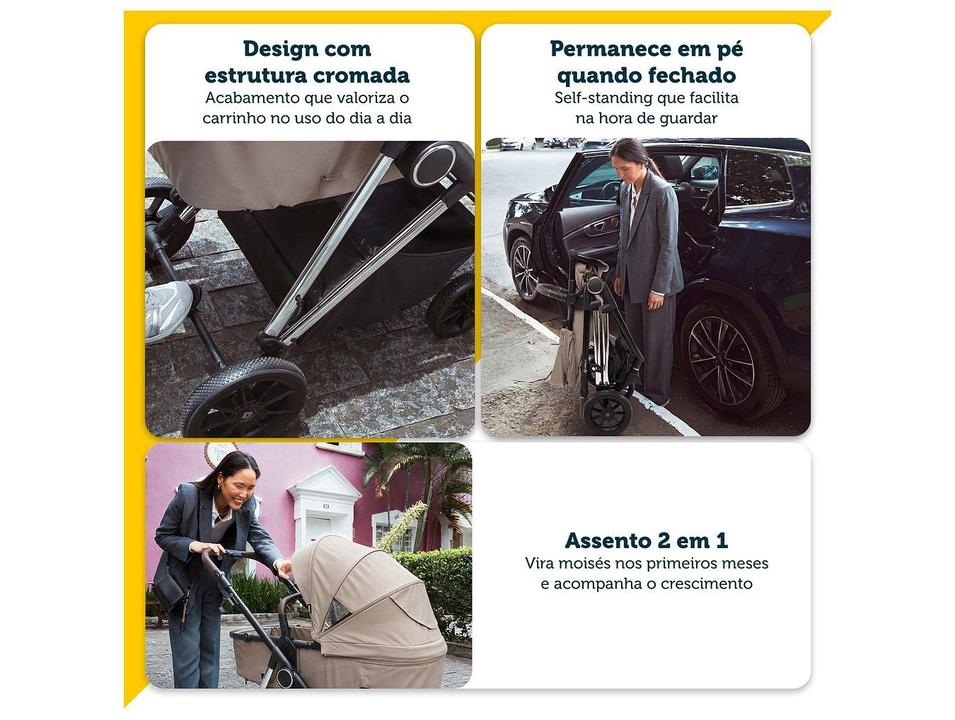 Carrinho de Bebê com Bebê Conforto Reversível Safety 1st Tracer Duo 0 a 22kg - 2