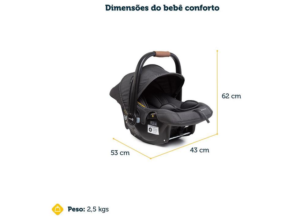Carrinho de Bebê com Bebê Conforto Safety 1st Spark Plus Duo 0 a 22kg - 23