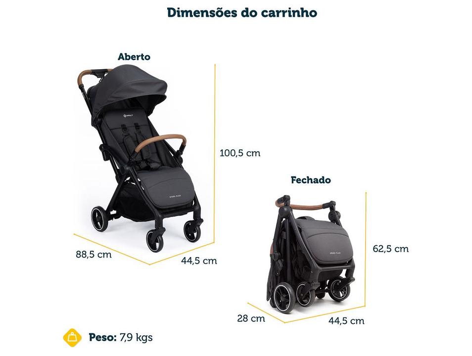 Carrinho de Bebê com Bebê Conforto Safety 1st Spark Plus Duo 0 a 22kg - 22