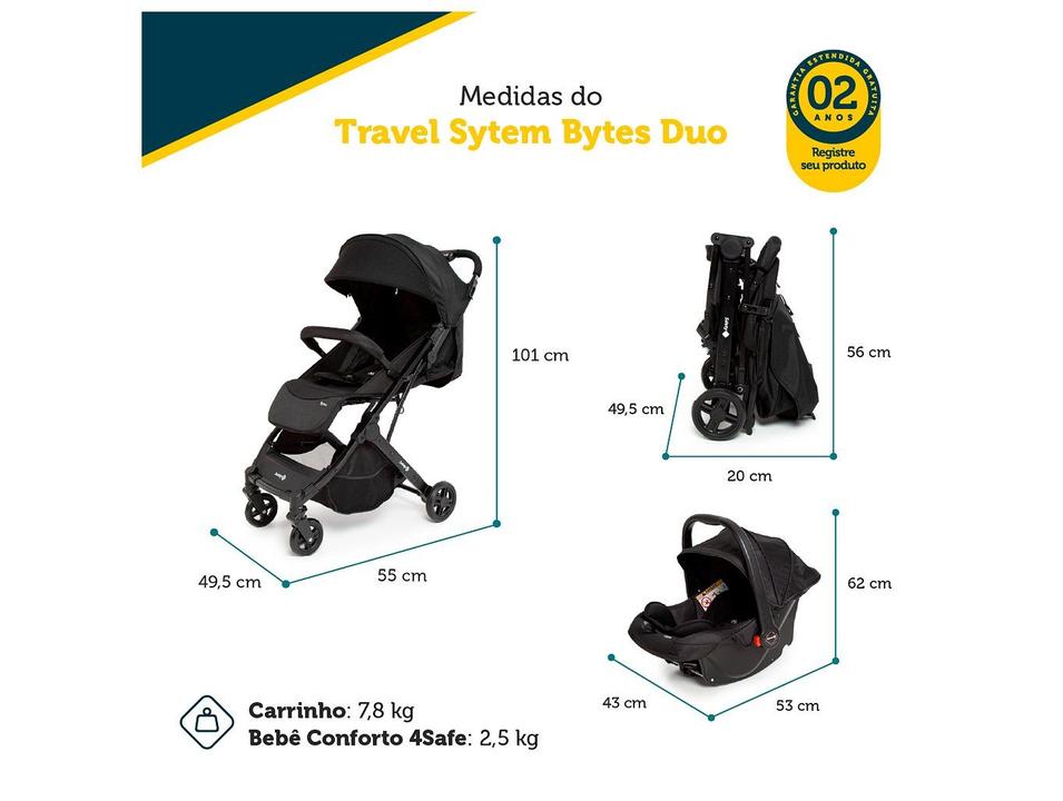 Carrinho de Bebê com Bebê Conforto Safety 1st Travel System até 22kg - 6