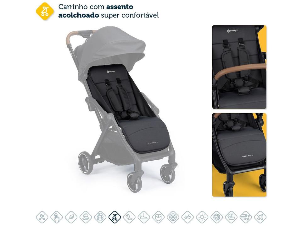 Carrinho de Bebê com Bebê Conforto Safety 1st Travel System Spark Plus Trio até 15kg - 6