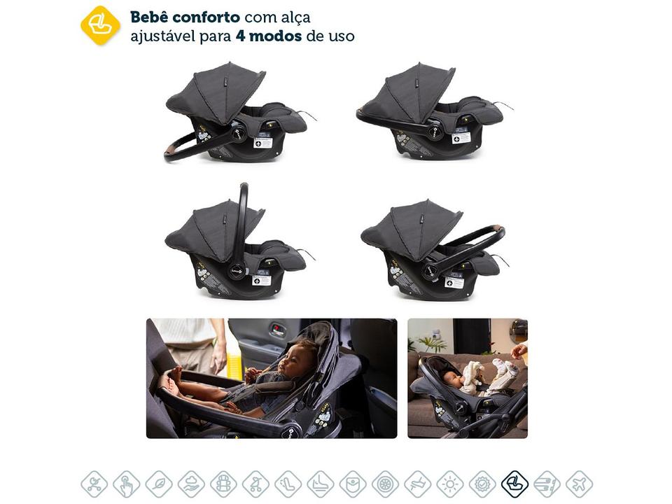 Carrinho de Bebê com Bebê Conforto Safety 1st Travel System Spark Plus Trio até 15kg - 13
