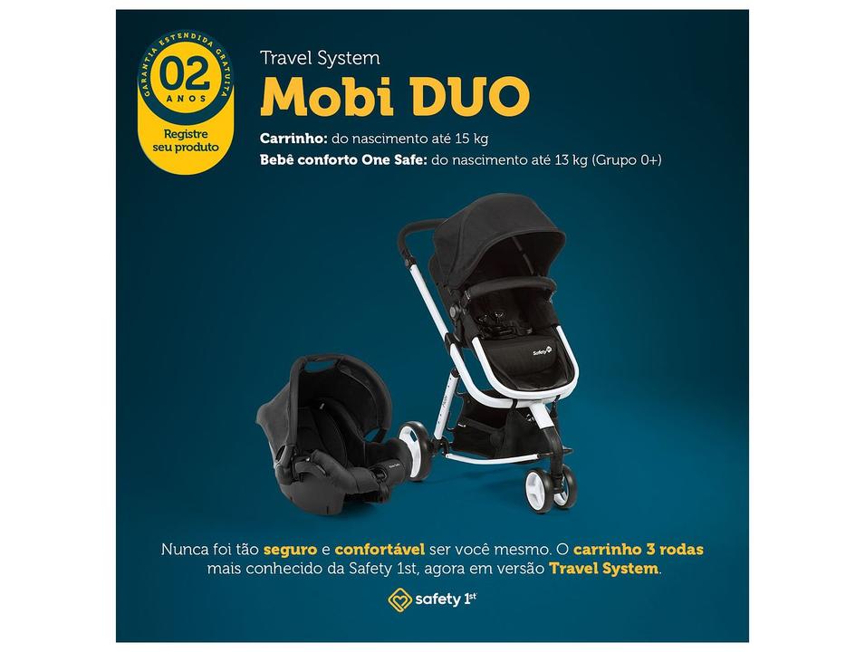 Carrinho de Bebê com Bebê Conforto Safety 1st TS Mobi Duo 3 Rodas até 15kg - 1