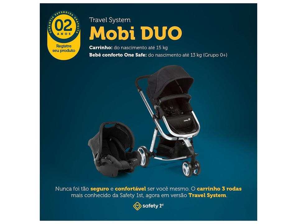 Carrinho de Bebê com Bebê Conforto Safety 1st TS Mobi Duo 3 Rodas até 15kg - 1
