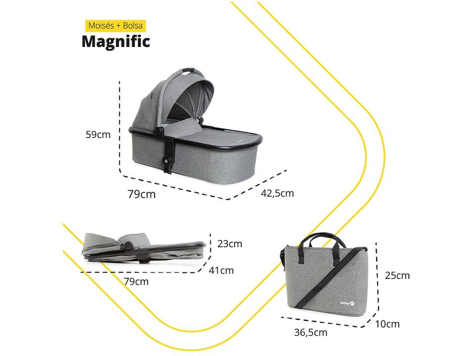 Carrinho de Bebê com Moisés e Bebê Conforto 5 em 1 Safety 1st - 15