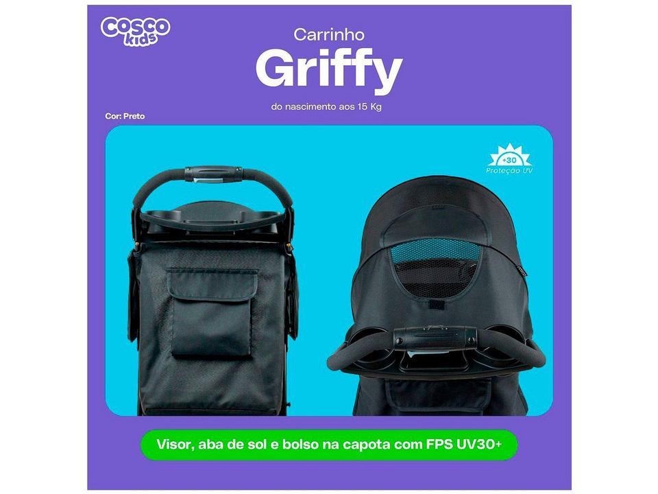Carrinho de Bebê Cosco Griffy 4 Rodas 0 a 15kg - 17