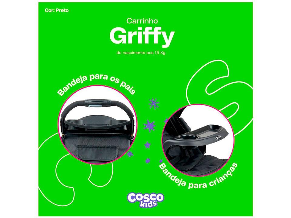 Carrinho de Bebê Cosco Griffy 4 Rodas 0 a 15kg - 16