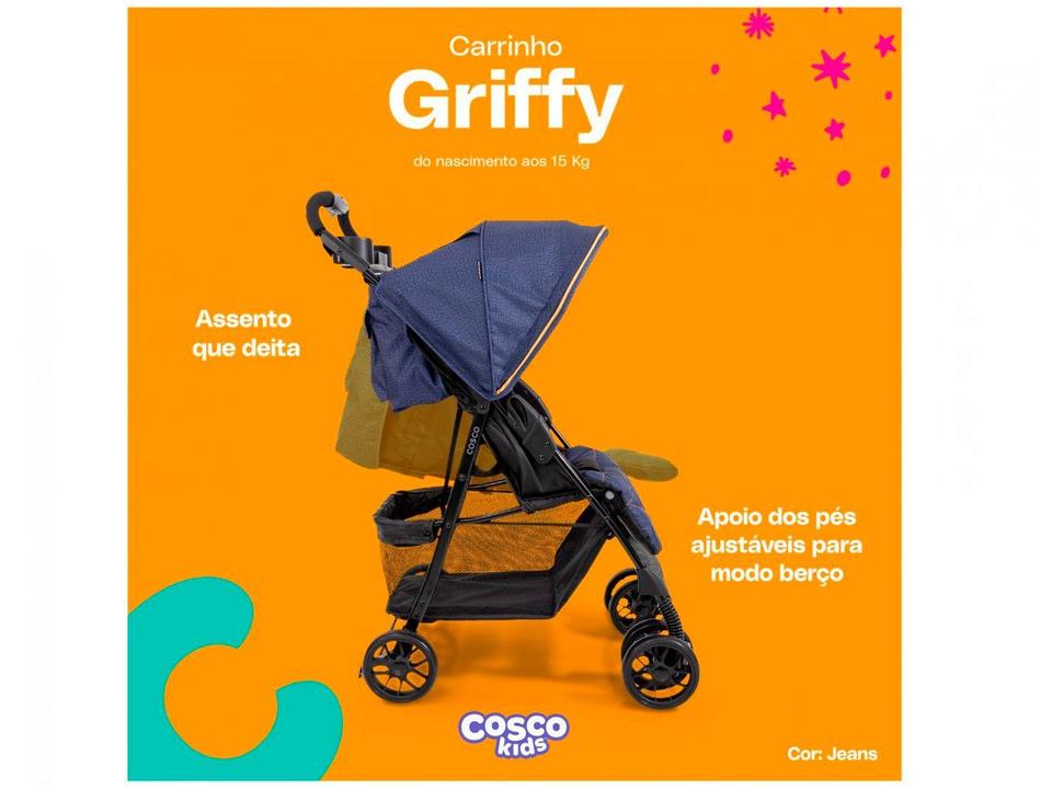 Carrinho de Bebê Cosco Kids Griffy 4 Rodas - 12