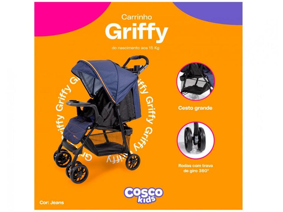 Carrinho de Bebê Cosco Kids Griffy 4 Rodas - 11