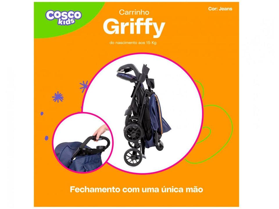 Carrinho de Bebê Cosco Kids Griffy 4 Rodas - 13