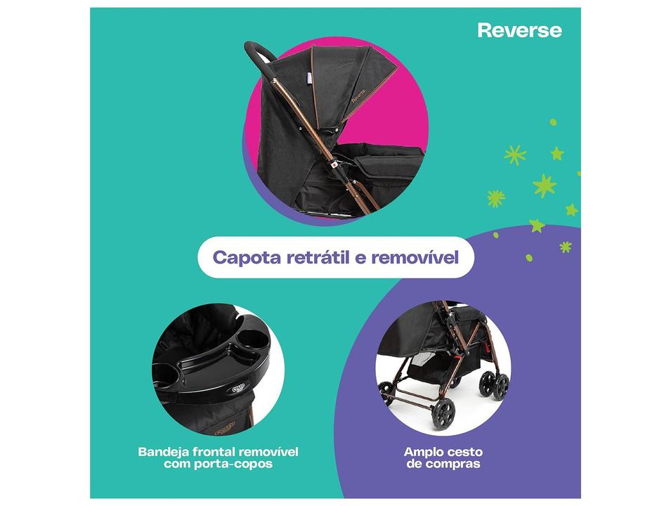 Carrinho de Bebê Cosco Kids Reverse Alça Reversível 0 a 15kg - 1