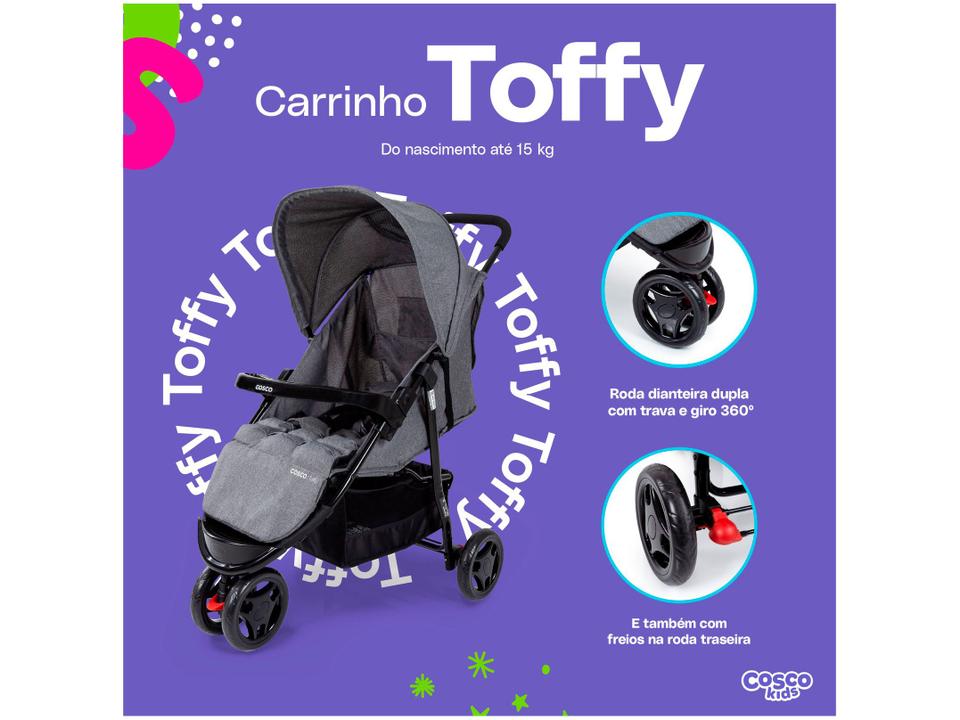 Carrinho de Bebê Cosco Kids Toffy 3 Rodas 0 a 15kg - 23