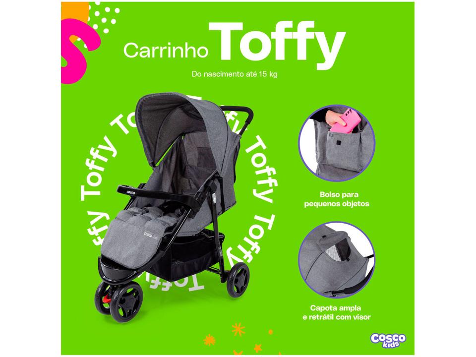 Carrinho de Bebê Cosco Kids Toffy 3 Rodas 0 a 15kg - 22