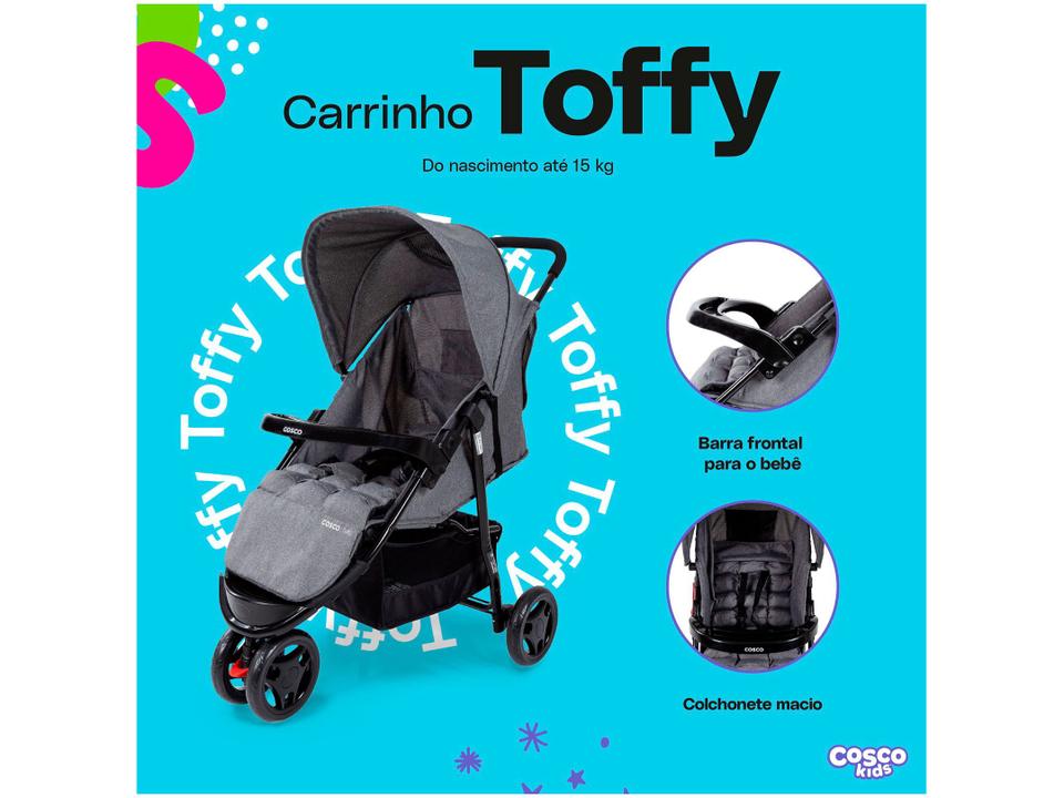 Carrinho de Bebê Cosco Kids Toffy 3 Rodas 0 a 15kg - 24