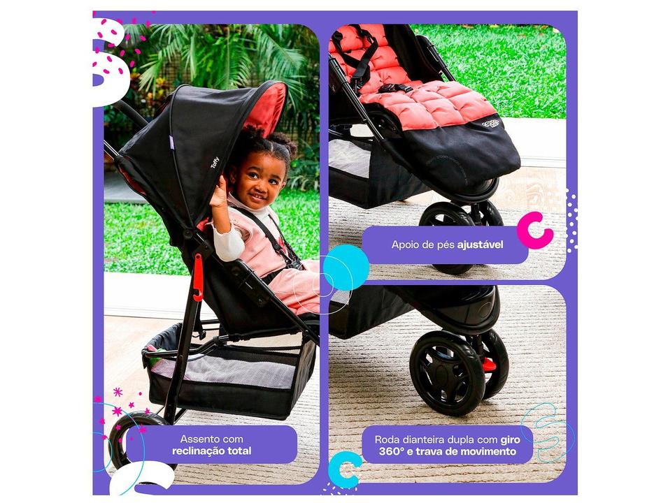 Carrinho de Bebê Cosco Kids Toffy 3 Rodas até 15kg - 1