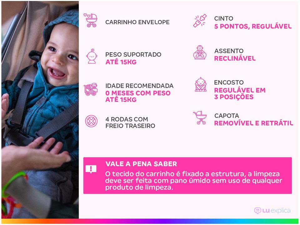 Carrinho de Bebê Galzerano Napoli até 15kg - 1