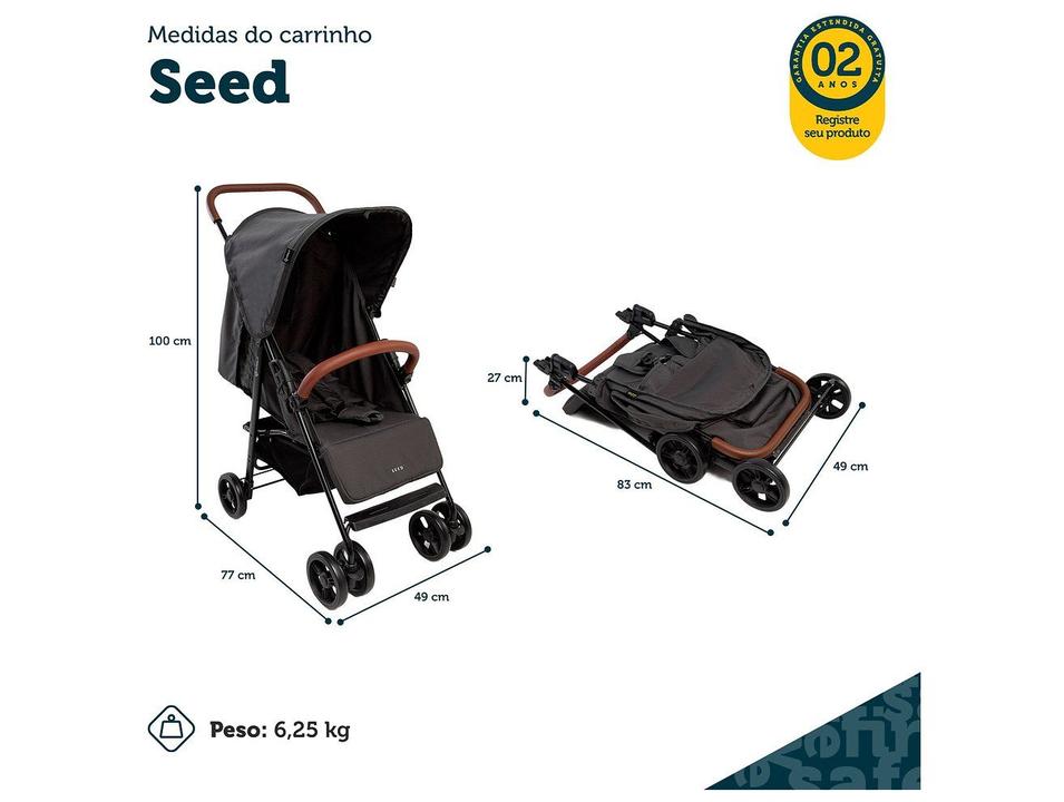 Carrinho de Bebê Safety 1st Seed 0 a 15kg - 6