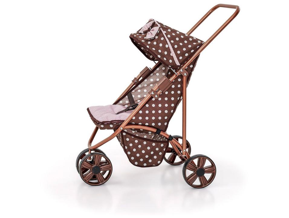 Carrinho de Boneca Premium Marrom e Rosa - 2