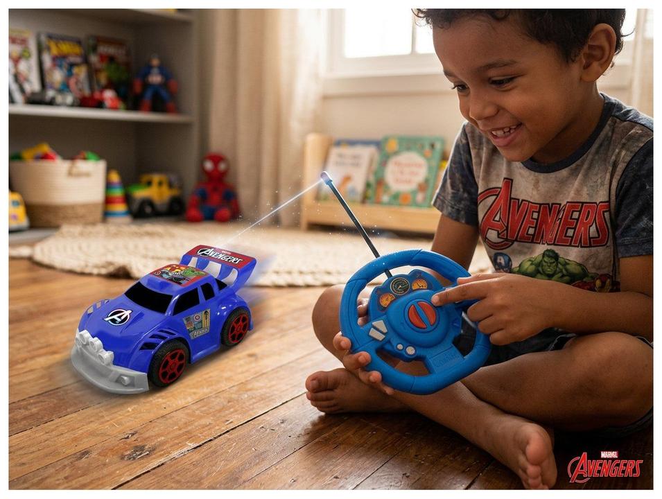 Carrinho de Controle Remoto Marvel Avengers Smart - 1