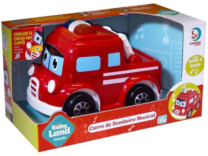 Carrinho de Fricção Baby Land Carro de Bombeiro - 1