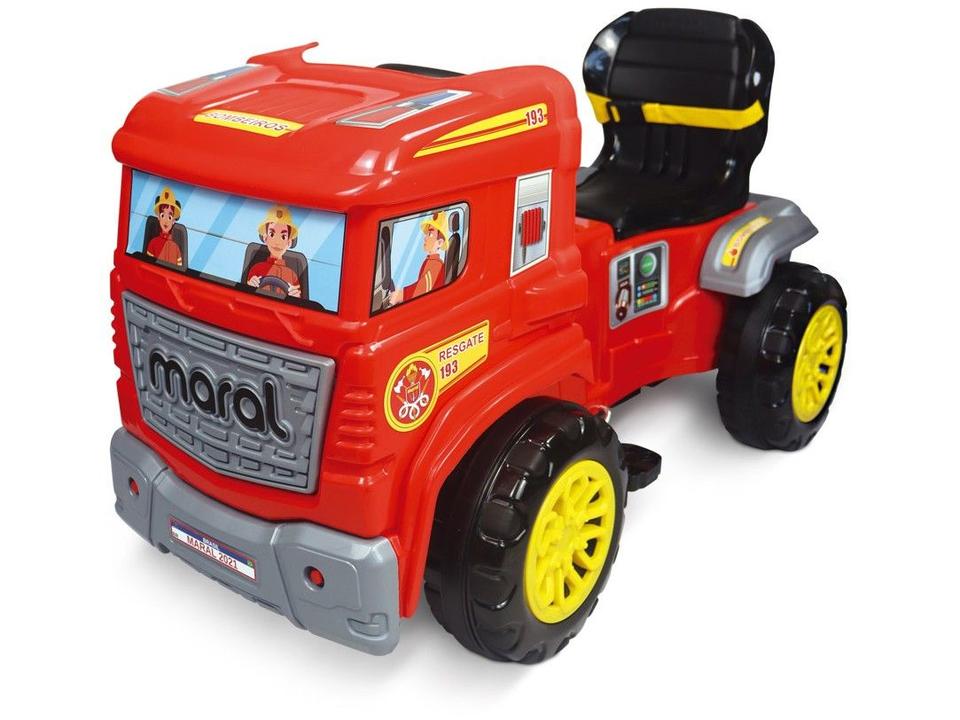 Carrinho de Passeio Infantil Bombeiros com Pedal - 1