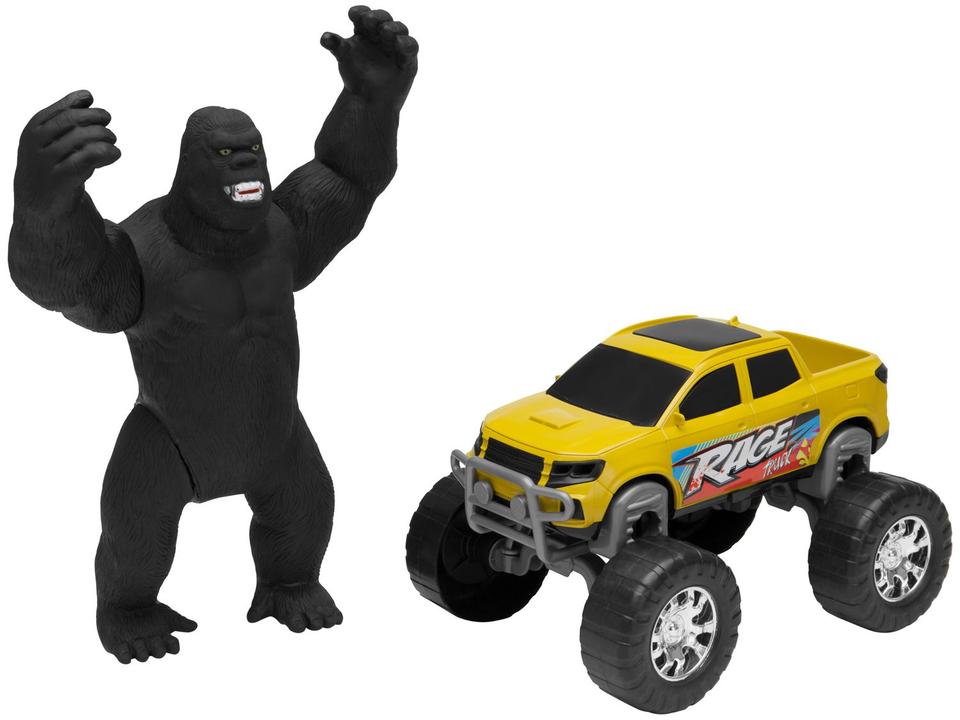 Carrinho Rage Truck Big Foot com Gorila - Samba Toys com Acessórios