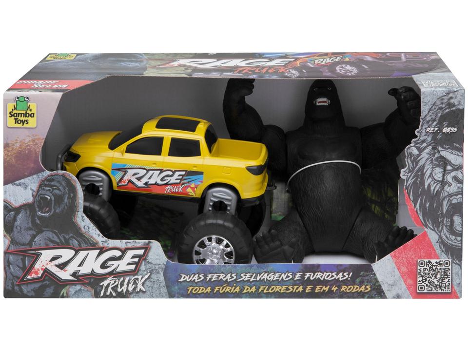 Carrinho Rage Truck Big Foot com Gorila - Samba Toys com Acessórios - 3