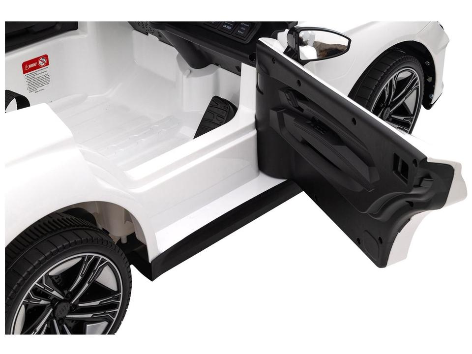 Carro Elétrico Infantil Branco Audi Bandeirante - 8