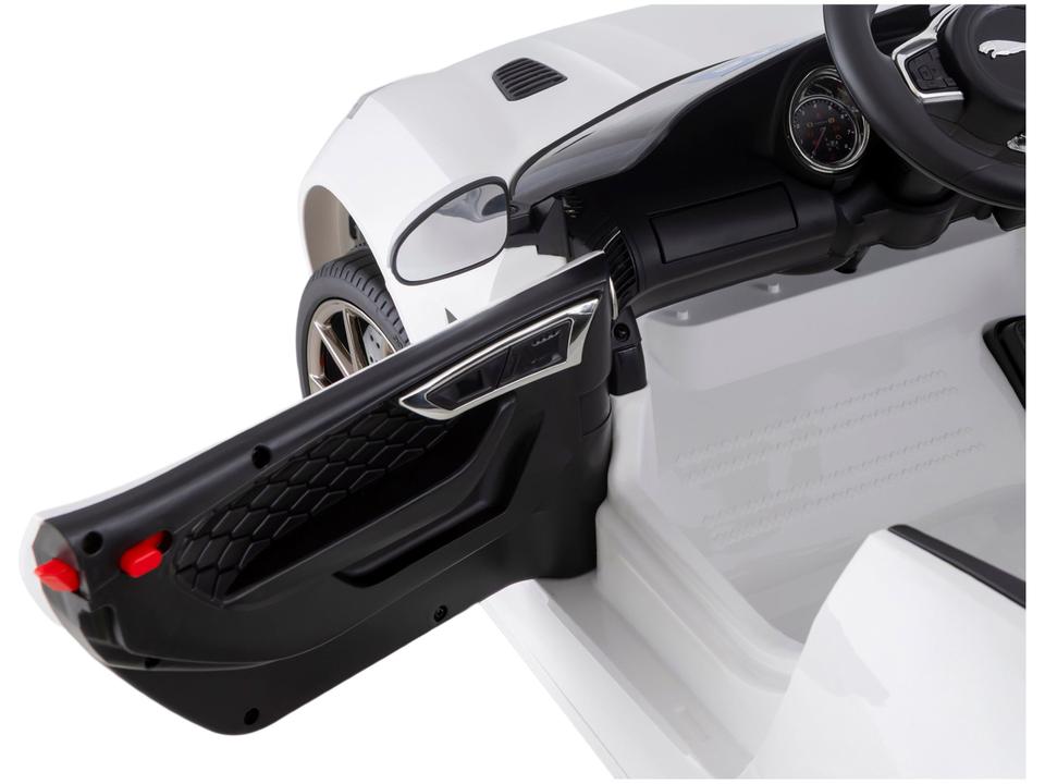 Carro Elétrico Infantil Jaguar Branco Bandeirante - 7