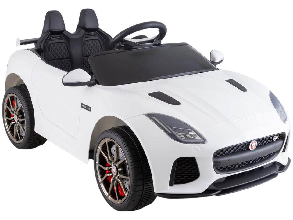 Carro Elétrico Infantil Jaguar Branco Bandeirante - 3