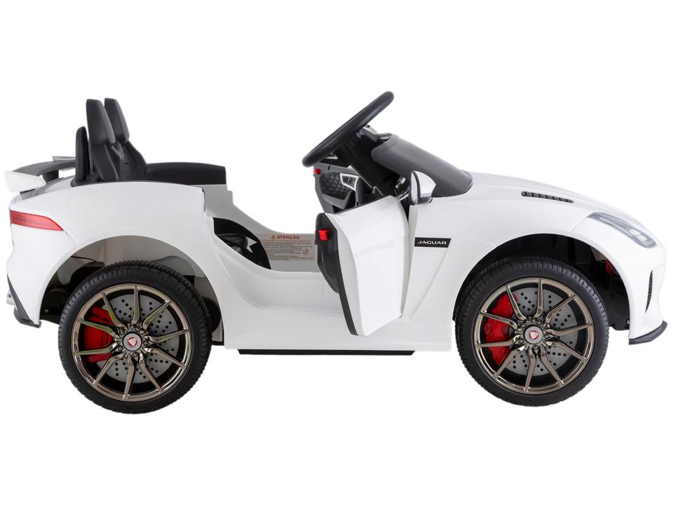 Carro Elétrico Infantil Jaguar Branco Bandeirante - 5