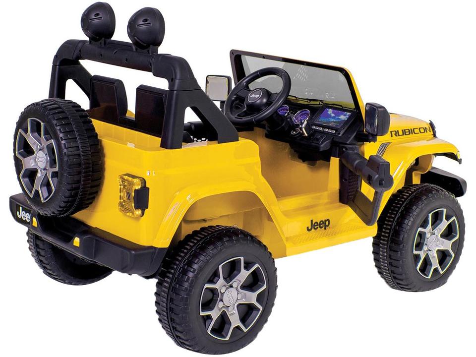 Carro Elétrico Infantil Jeep Wrang 12V - Amarelo Bandeirante com Controle Remoto 2 Marchas - 3