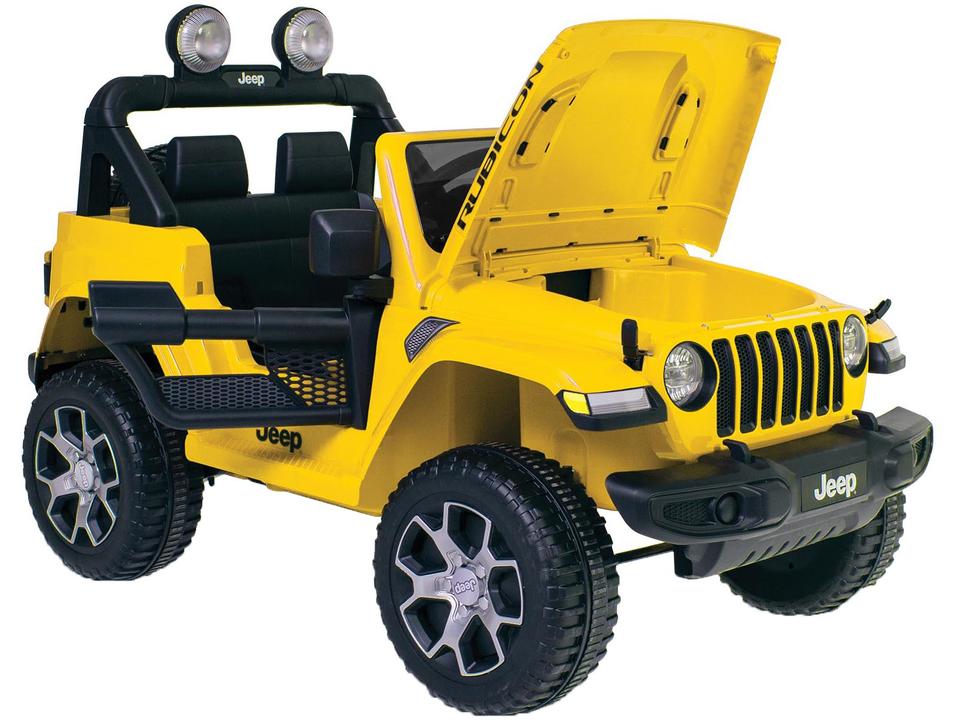 Carro Elétrico Infantil Jeep Wrang 12V - Amarelo Bandeirante com Controle Remoto 2 Marchas - 1