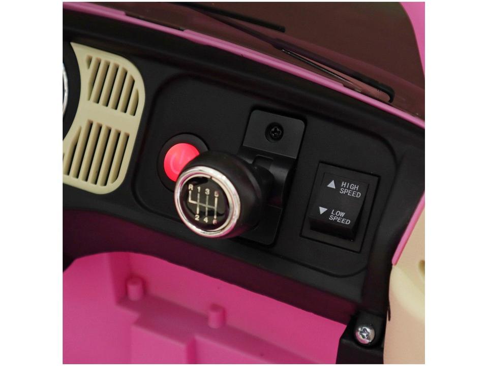 Carro Elétrico Infantil Rosa Volkswagen Beetle - 8