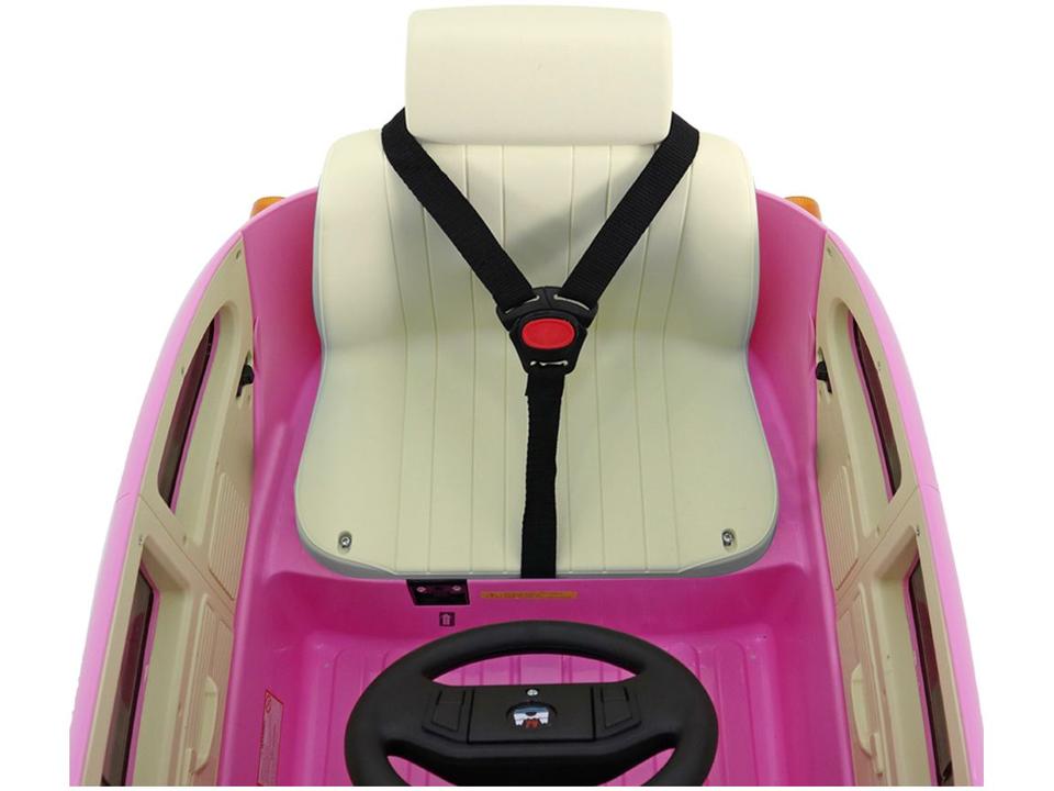 Carro Elétrico Infantil Rosa Volkswagen Beetle - 9