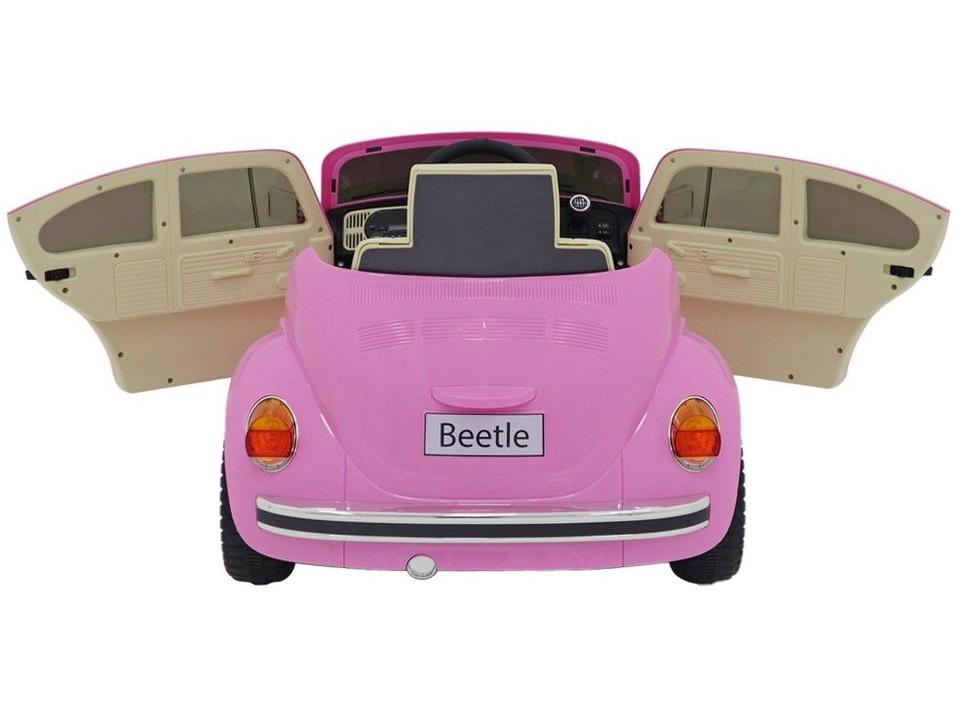Carro Elétrico Infantil Rosa Volkswagen Beetle - 4