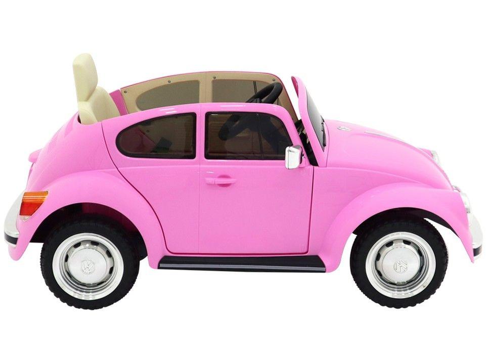Carro Elétrico Infantil Rosa Volkswagen Beetle - 2