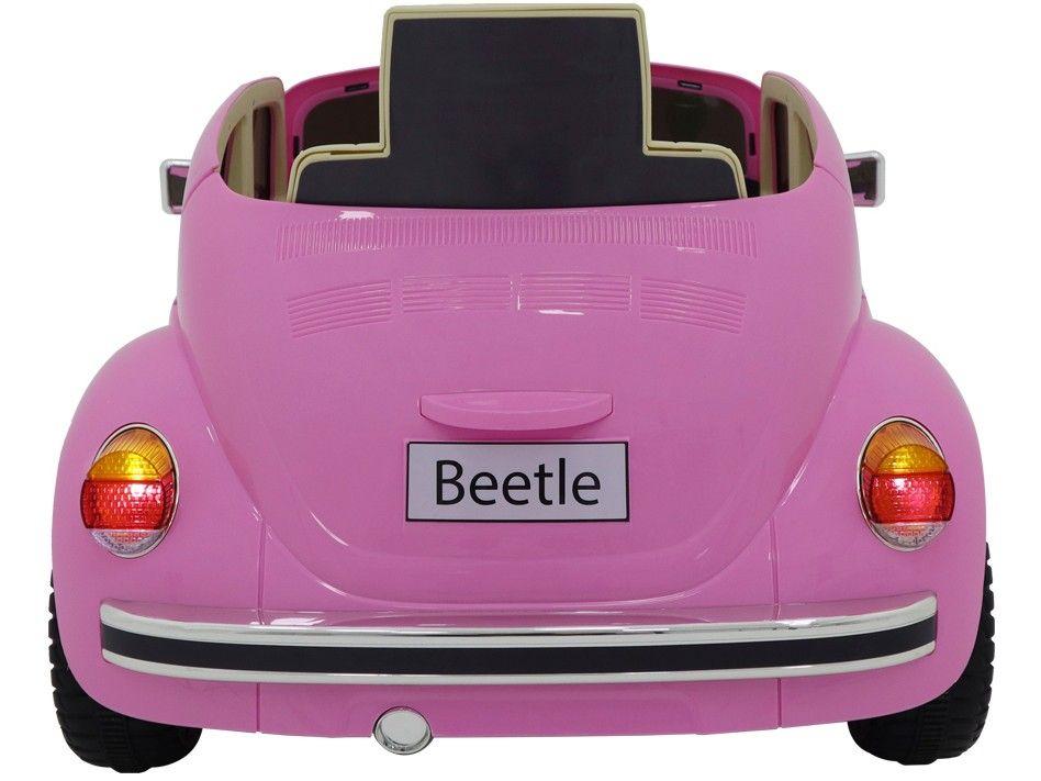 Carro Elétrico Infantil Rosa Volkswagen Beetle - 3