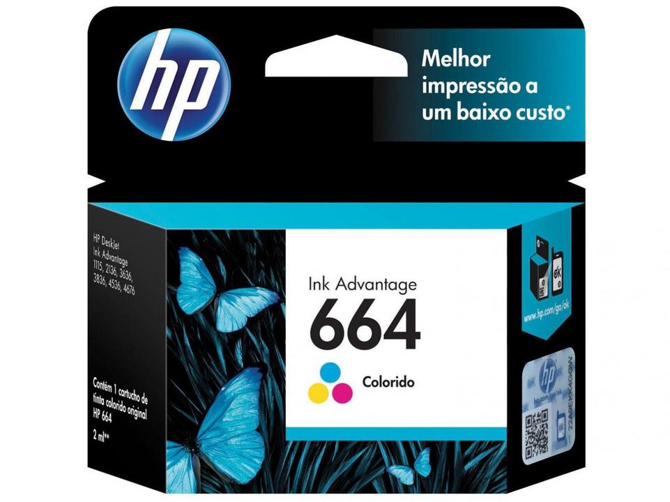 Cartucho de Tinta HP Preto 664 Original