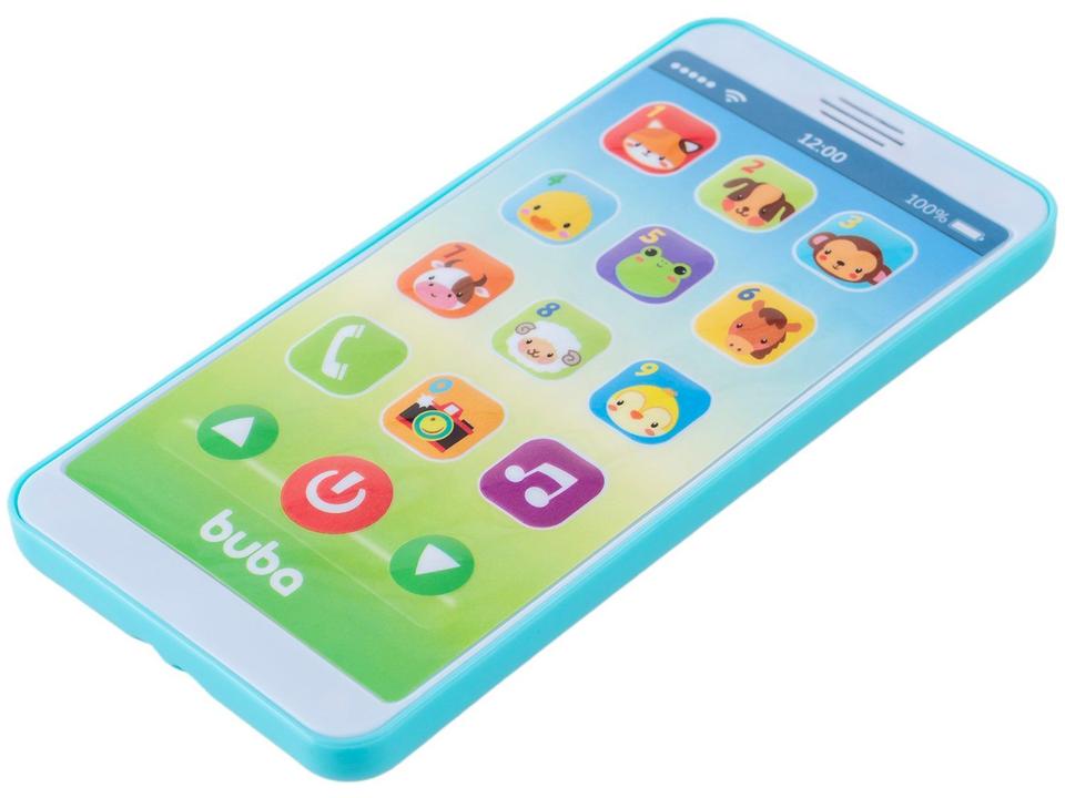 Celular de Brinquedo Baby Phone Azul Musical - 4