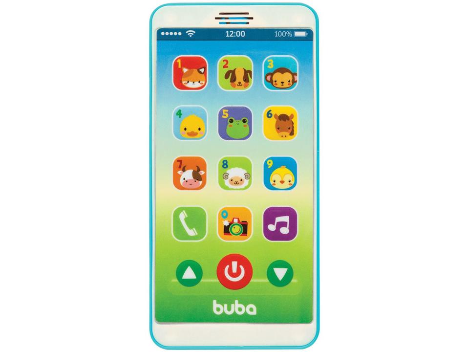 Celular de Brinquedo Baby Phone Azul Musical - Buba