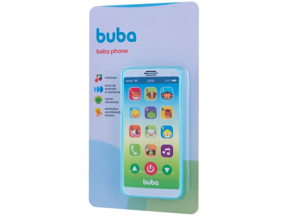 Celular de Brinquedo Baby Phone Azul Musical - 10