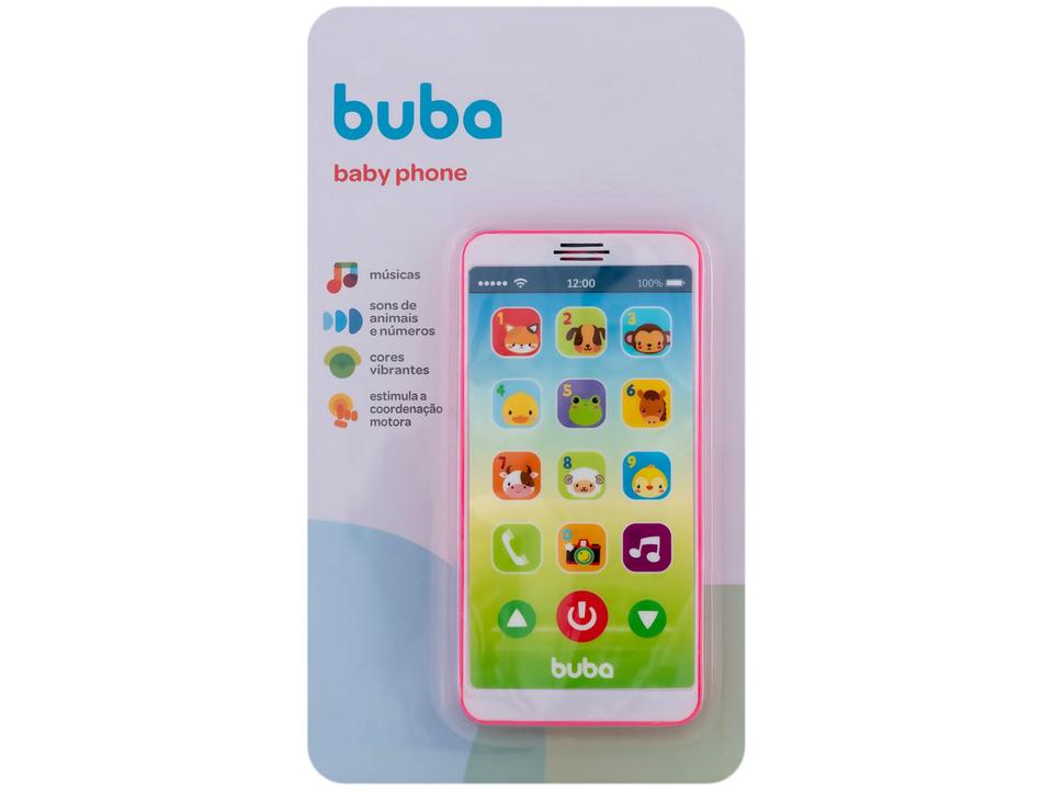 Celular de Brinquedo Baby Phone Rosa Musical - 7