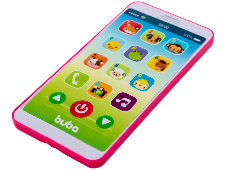 Celular de Brinquedo Baby Phone Rosa Musical - 5