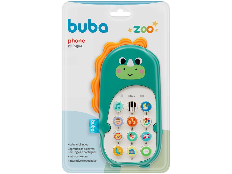 Celular de Brinquedo Phone Bilingue Buba Zoo Dino - 5