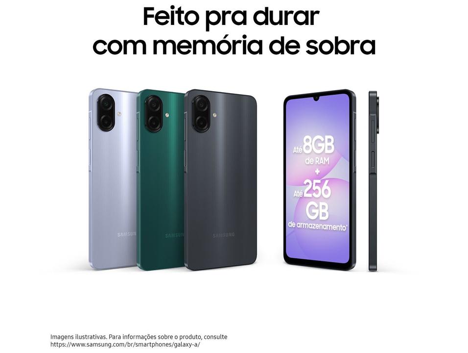 Celular Samsung Galaxy A07 128GB Violeta 4GB RAM Tela 6,7" Câm. Dupla + Selfie 8MP - 1