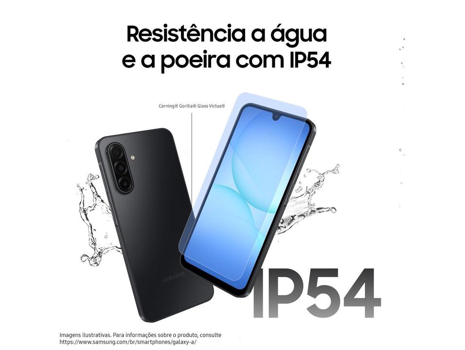 Celular Samsung Galaxy A17 256GB 5G 8GB RAM Preto 6,7" Câm. Tripla + Selfie 13MP - 8